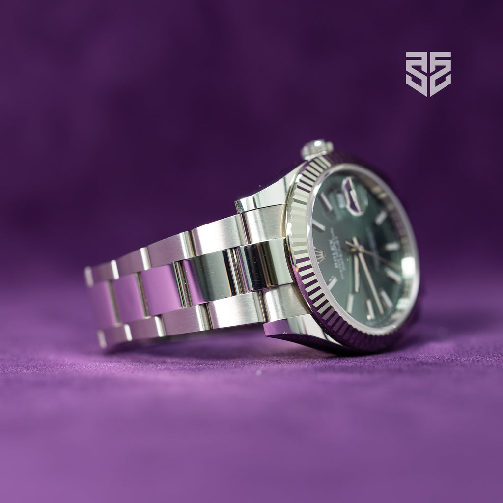 Rolex DateJust 41 Green Dial Oyster Bracelet Fluted Bezel Ref:126334 2025