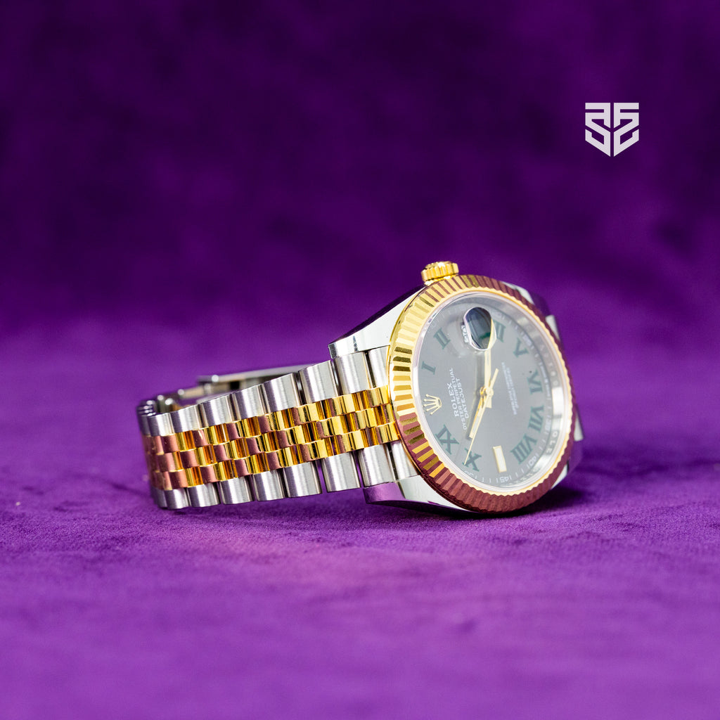 Rolex DateJust 41mm Yellow Gold Two-Tone Wimbledon Dial 2020