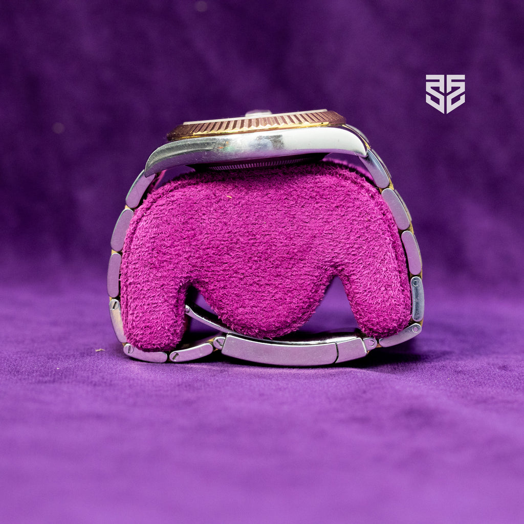 Rolex DateJust Yellow Gold Two Tone Black Roman Dial Ref: 116333