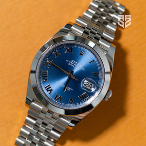Rolex DateJust 41mm Azzuro Blue Dial Ref: 126300 2025