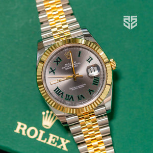 Rolex DateJust 41mm Yellow Gold Two-Tone Wimbledon Dial Ref: 126333 2025