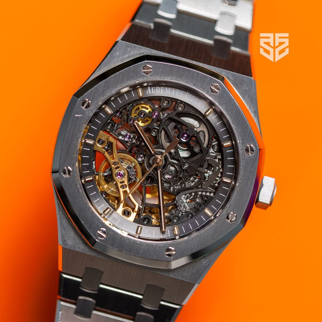Audemars Piguet Royal Oak Openworked 15407ST 2018 dial — The Smiling Second, Melbourne