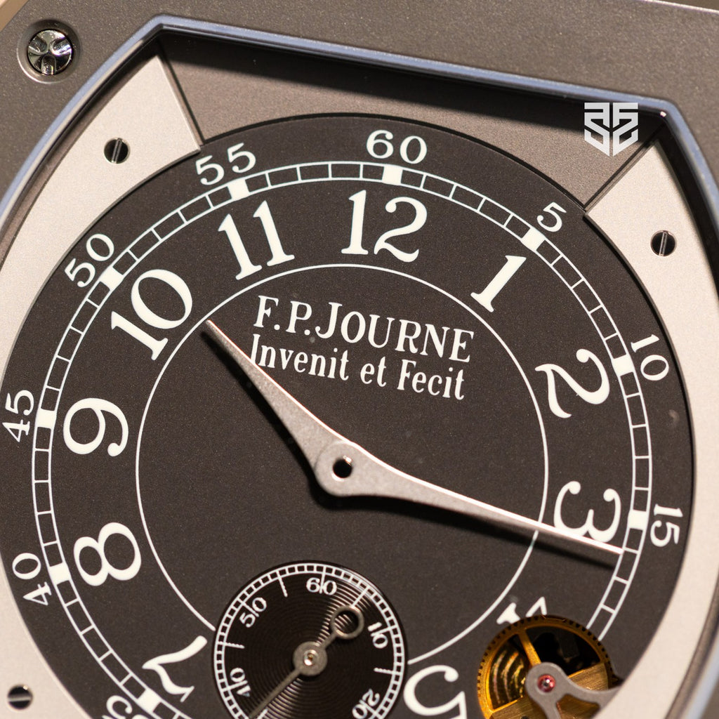 F.P. Journe Élégante 48 dial detail — The Smiling Second, Melbourne