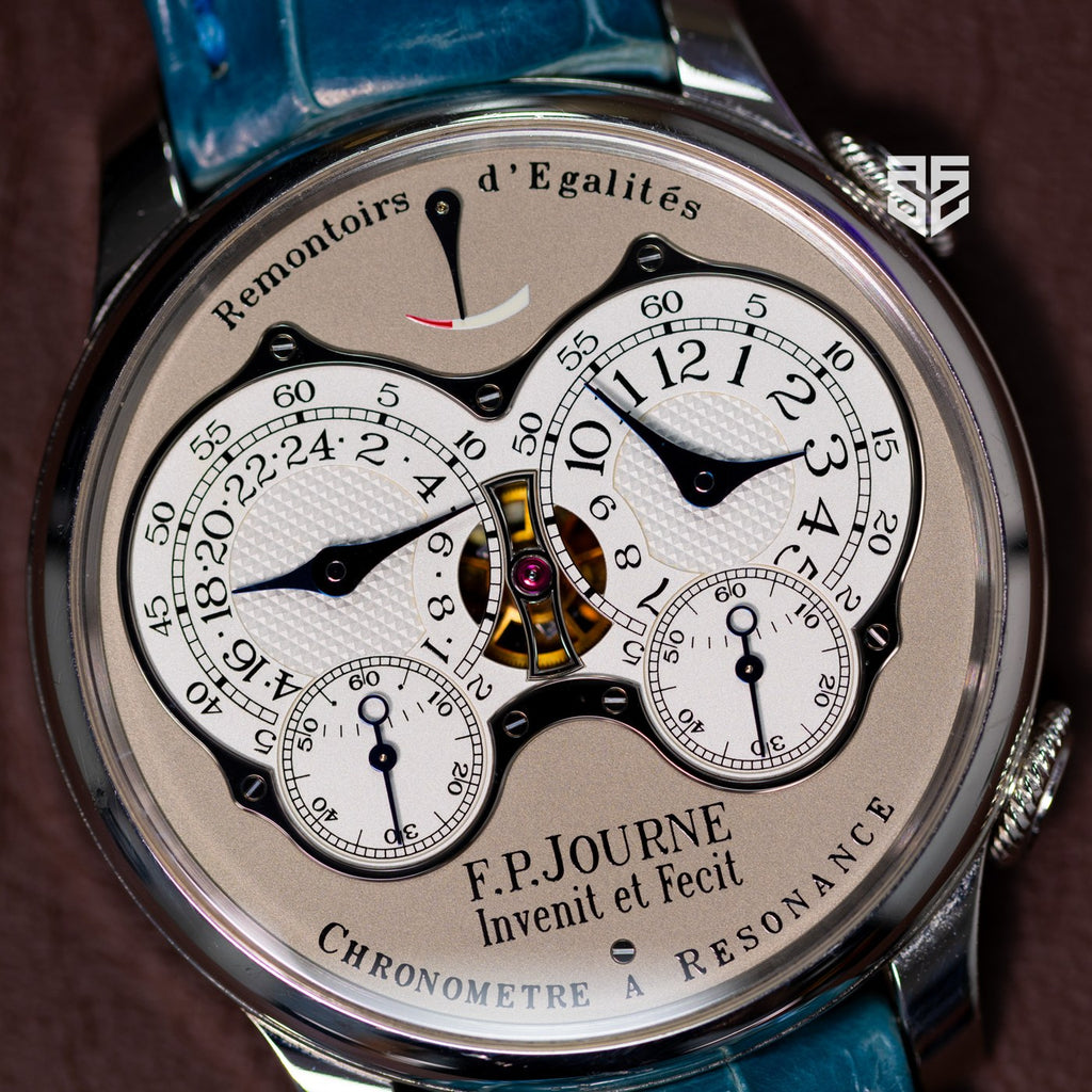 F.P. Journe Chronomètre à Résonance dial detail — The Smiling Second, Melbourne