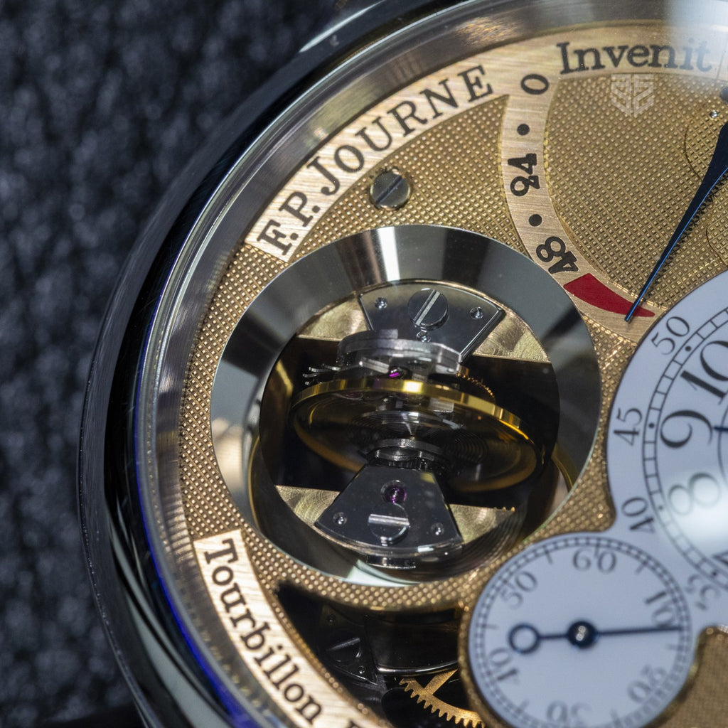 F.P. Journe Tourbillon Souverain Vertical dial detail — The Smiling Second, Melbourne