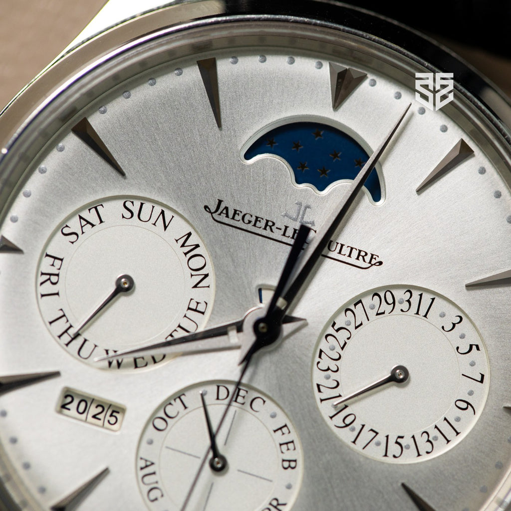 Jaeger-LeCoultre Master Ultra Thin Perpetual dial detail — The Smiling Second, Melbourne