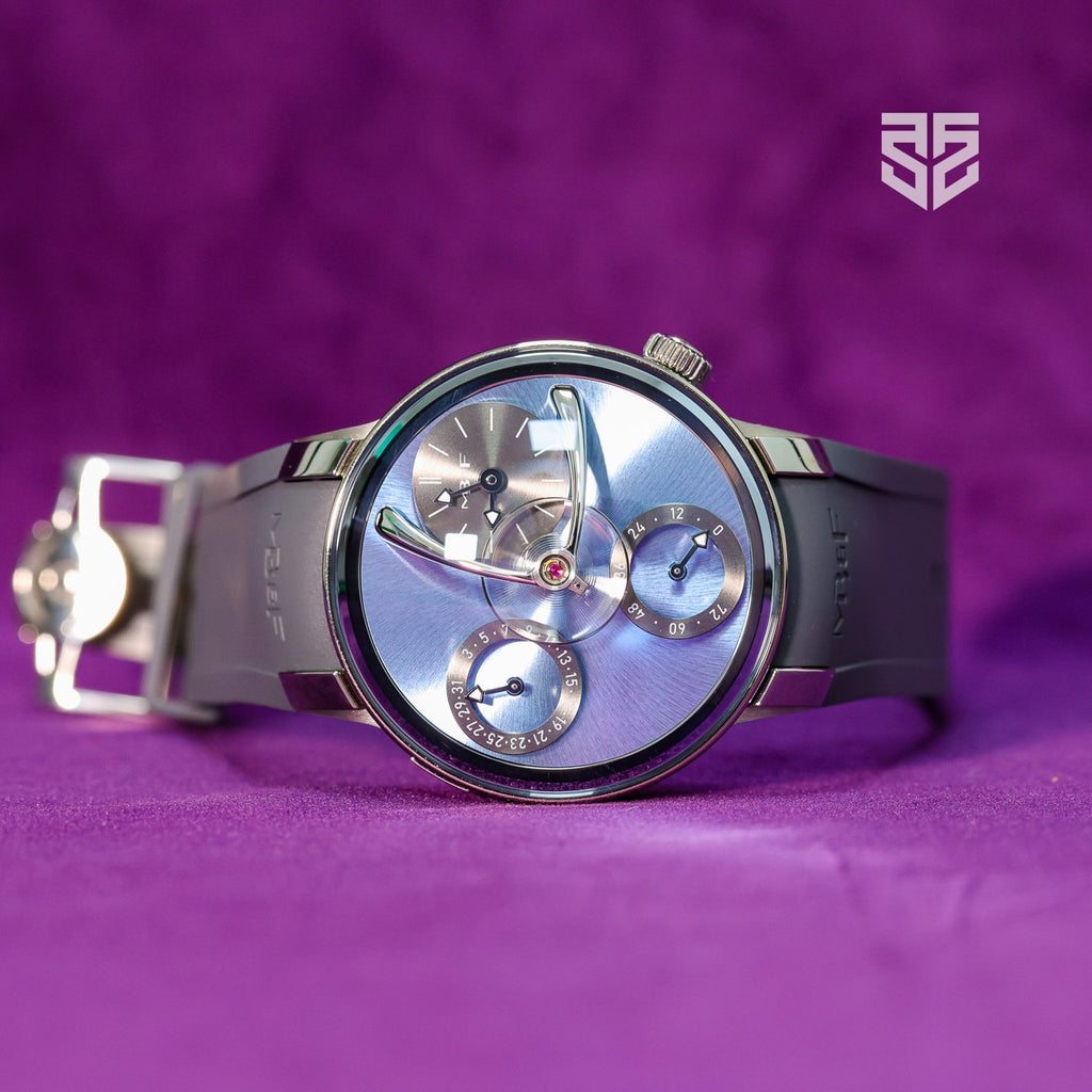 MB&F Legacy Machine Split Escapement EVO dial — The Smiling Second, Melbourne