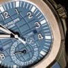 Patek Philippe Aquanaut Travel Time 5164G 2024 dial detail — The Smiling Second, Melbourne
