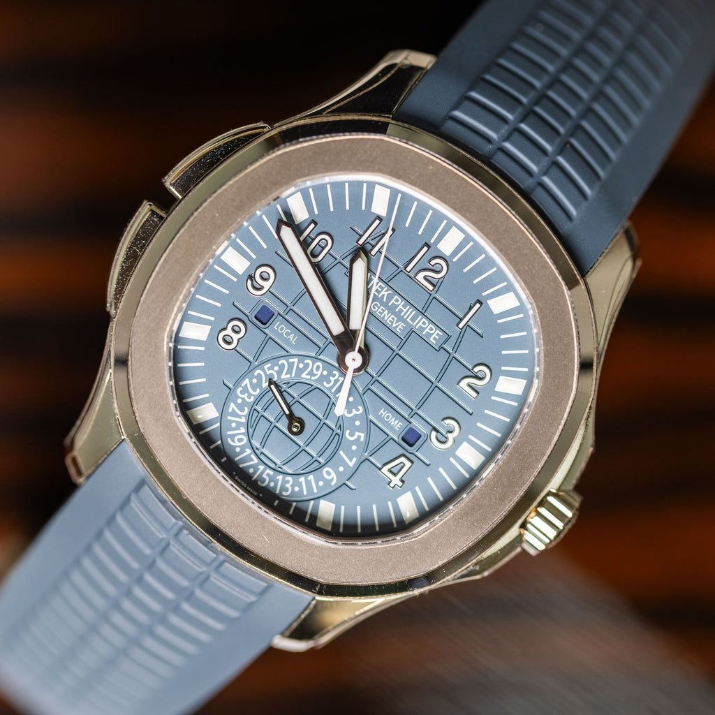 Patek Philippe Aquanaut Travel Time 5164G 2024 dial — The Smiling Second, Melbourne