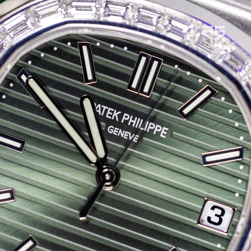 Patek Philippe Nautilus 5711 dial detail — The Smiling Second, Melbourne