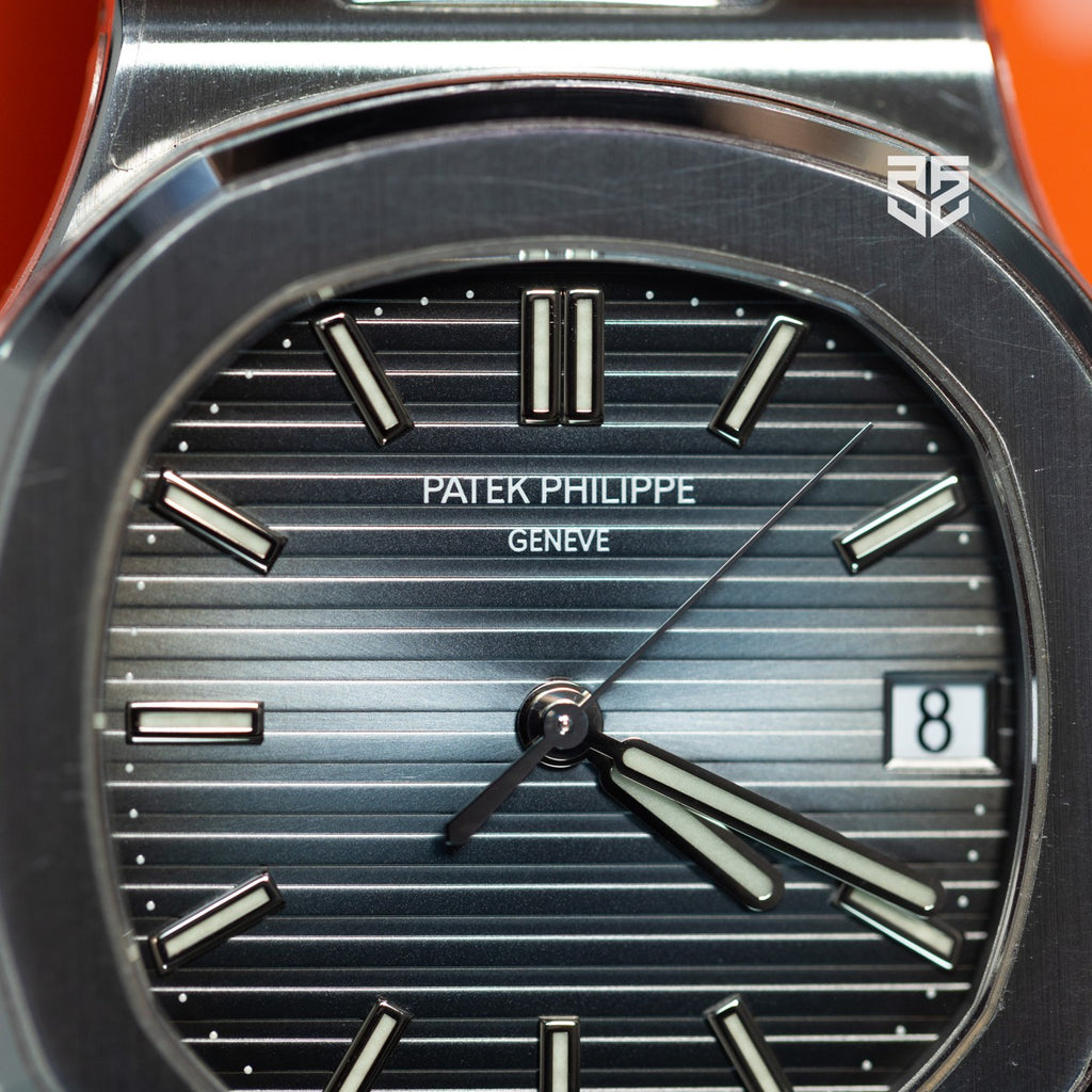 Patek Philippe Nautilus 5711 dial detail — The Smiling Second, Melbourne