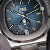 Patek Philippe Nautilus Annual Calendar 5726 dial detail — The Smiling Second, Melbourne