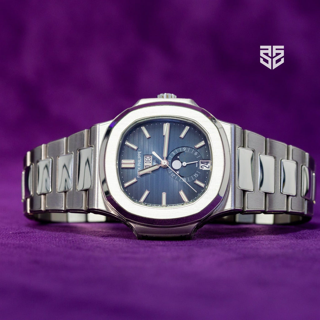 Patek Philippe Nautilus Annual Calendar 5726 dial — The Smiling Second, Melbourne
