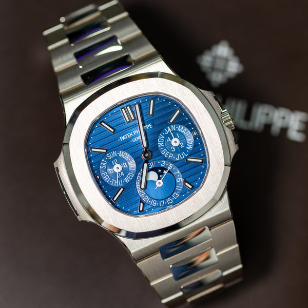 Patek Philippe Nautilus Perpetual Calendar 5740/1G 2023 detail — The Smiling Second, Melbourne