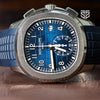 Patek Philippe Aquanaut Chronograph 5968G 2024 dial detail — The Smiling Second, Melbourne