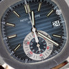 Patek Philippe Nautilus 5980/1A blue 2010 dial detail — The Smiling Second, Melbourne