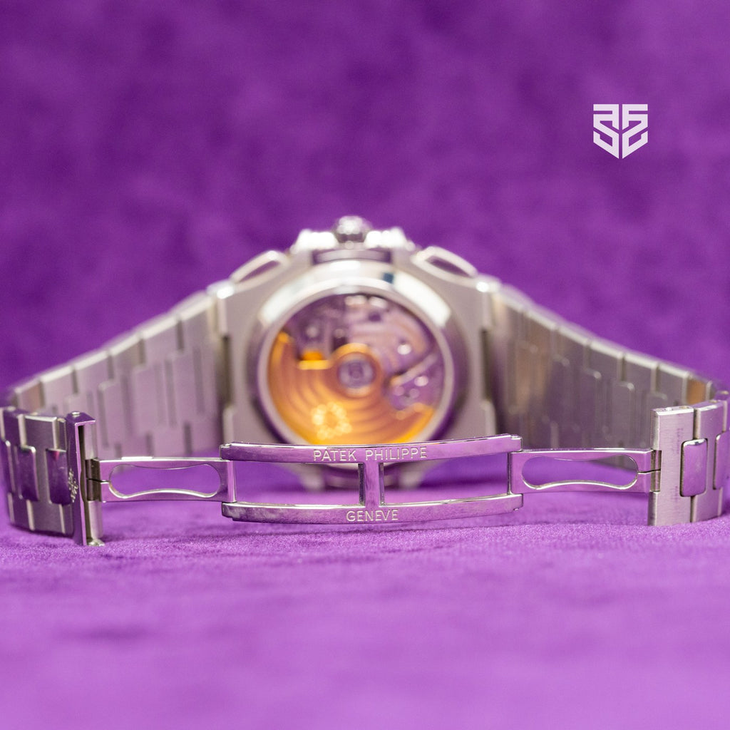 Patek Philippe Nautilus 5980/1A blue 2010 bracelet clasp — The Smiling Second, Melbourne