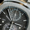 Patek Philippe Nautilus Travel Time Chronograph 5990/1A 2015 chronograph counter detail — The Smiling Second, Melbourne