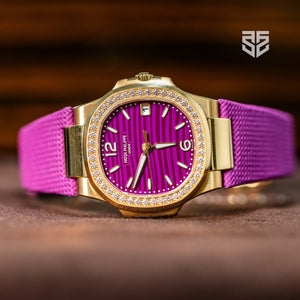 Patek Philippe Ladies Nautilus Rose Gold Purple Dial Ref: 7010R-013 2026
