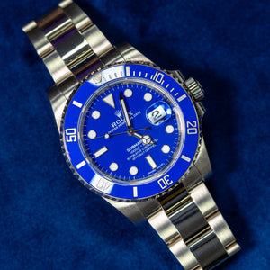 Rolex Submariner 'Smurf' White Gold Blue Ref 116619LB 2018