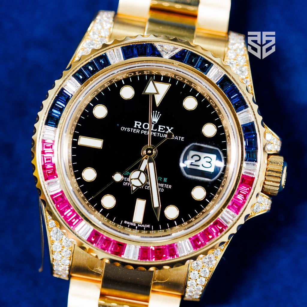 Rolex GMT-Master II Yellow Gold 116758SARU 2018 dial — The Smiling Second, Melbourne
