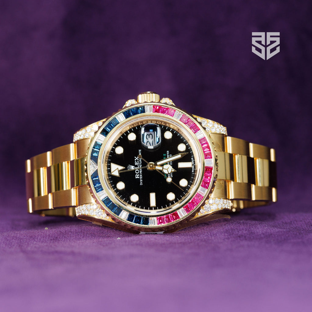 Rolex GMT-Master II Yellow Gold 116758SARU 2018 case profile — The Smiling Second, Melbourne