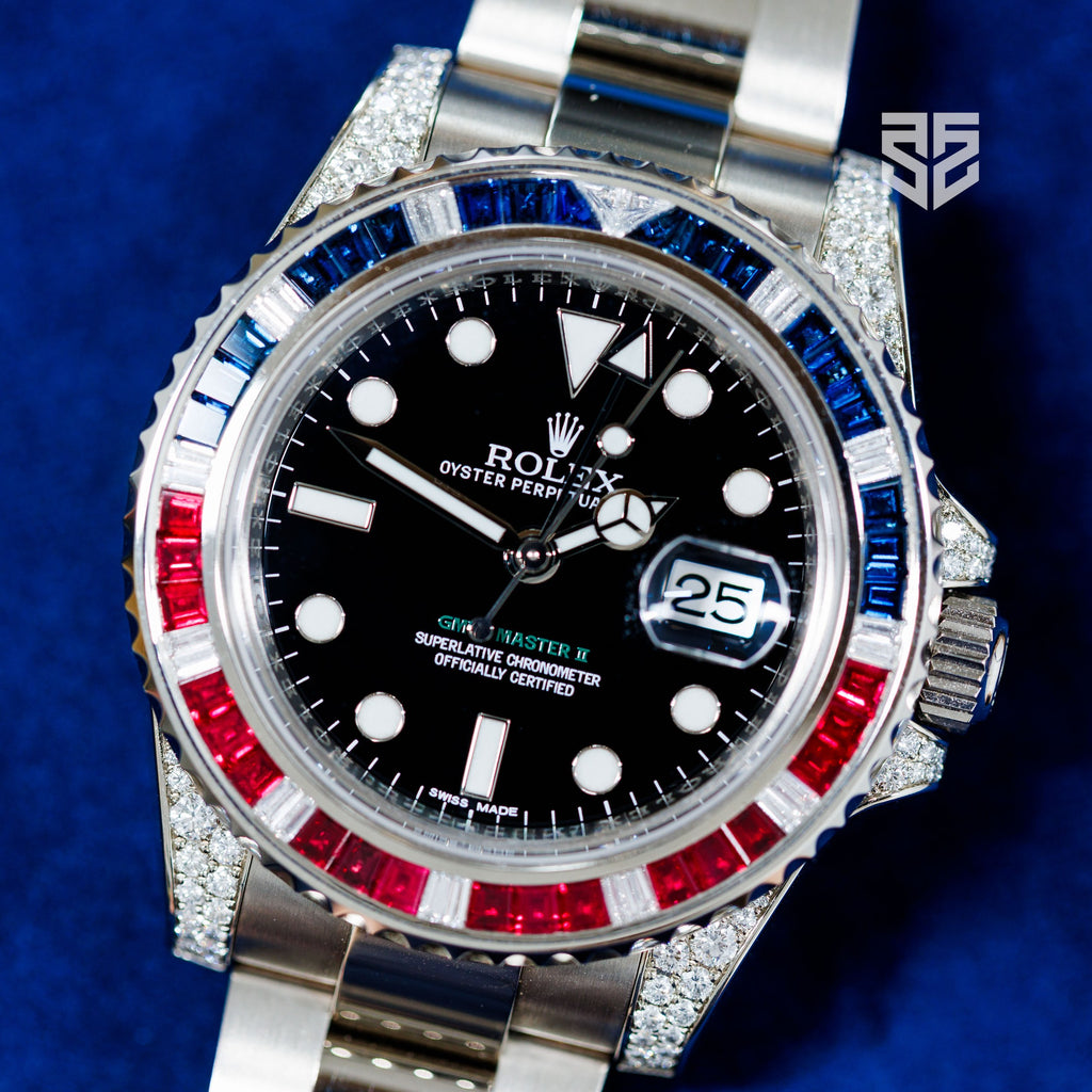 Rolex GMT-Master II White Gold 116759SARU 2015 dial — The Smiling Second, Melbourne