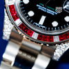 Rolex GMT-Master II White Gold 116759SARU 2015 gem-set bezel detail — The Smiling Second, Melbourne