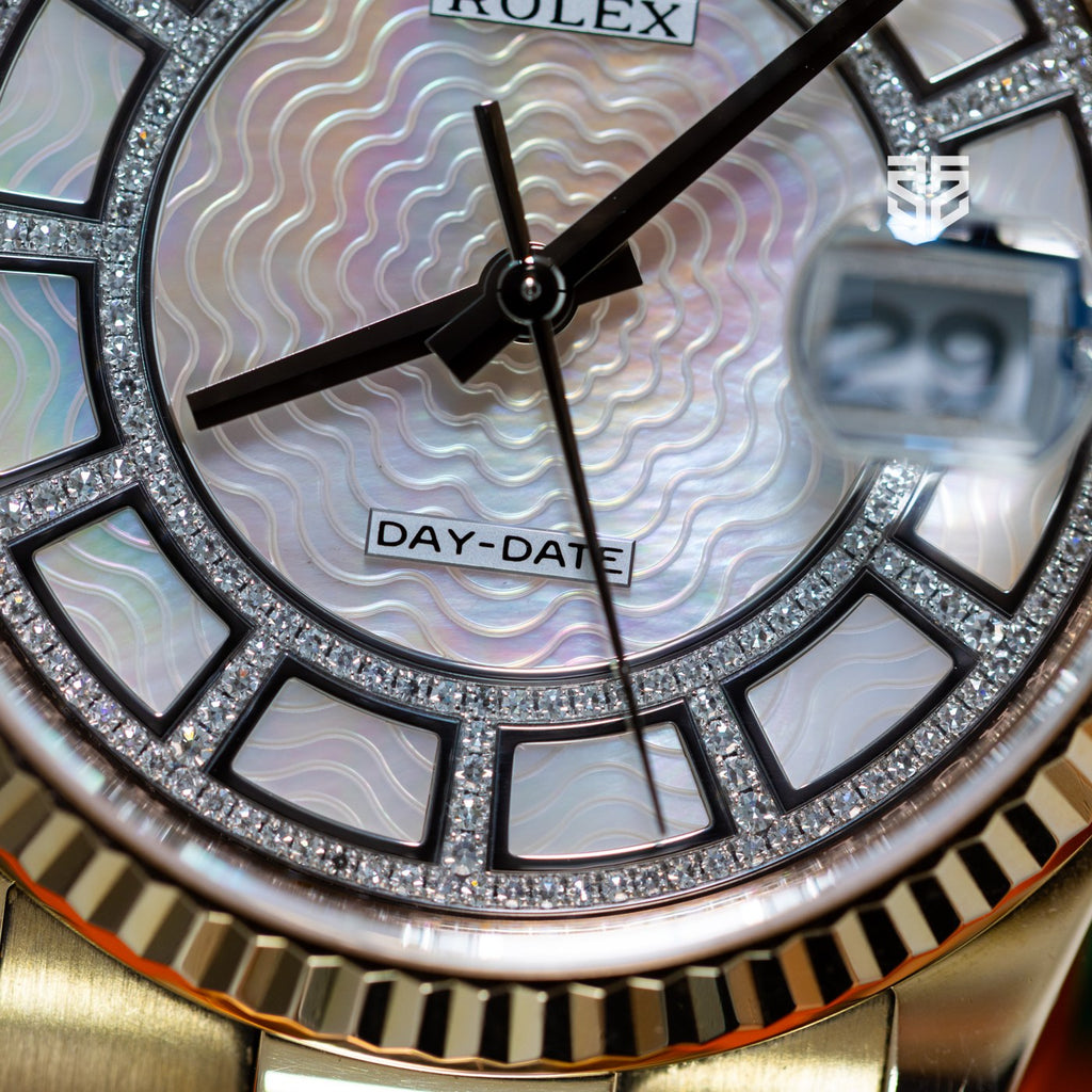 Rolex Day-Date 36 118235 dial detail — The Smiling Second, Melbourne
