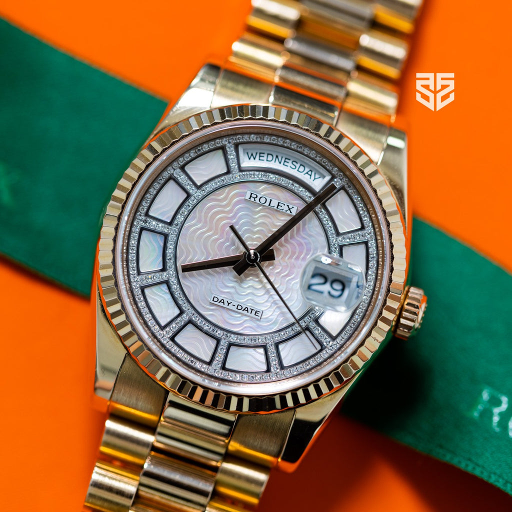 Rolex Day-Date 36 118235 case profile — The Smiling Second, Melbourne