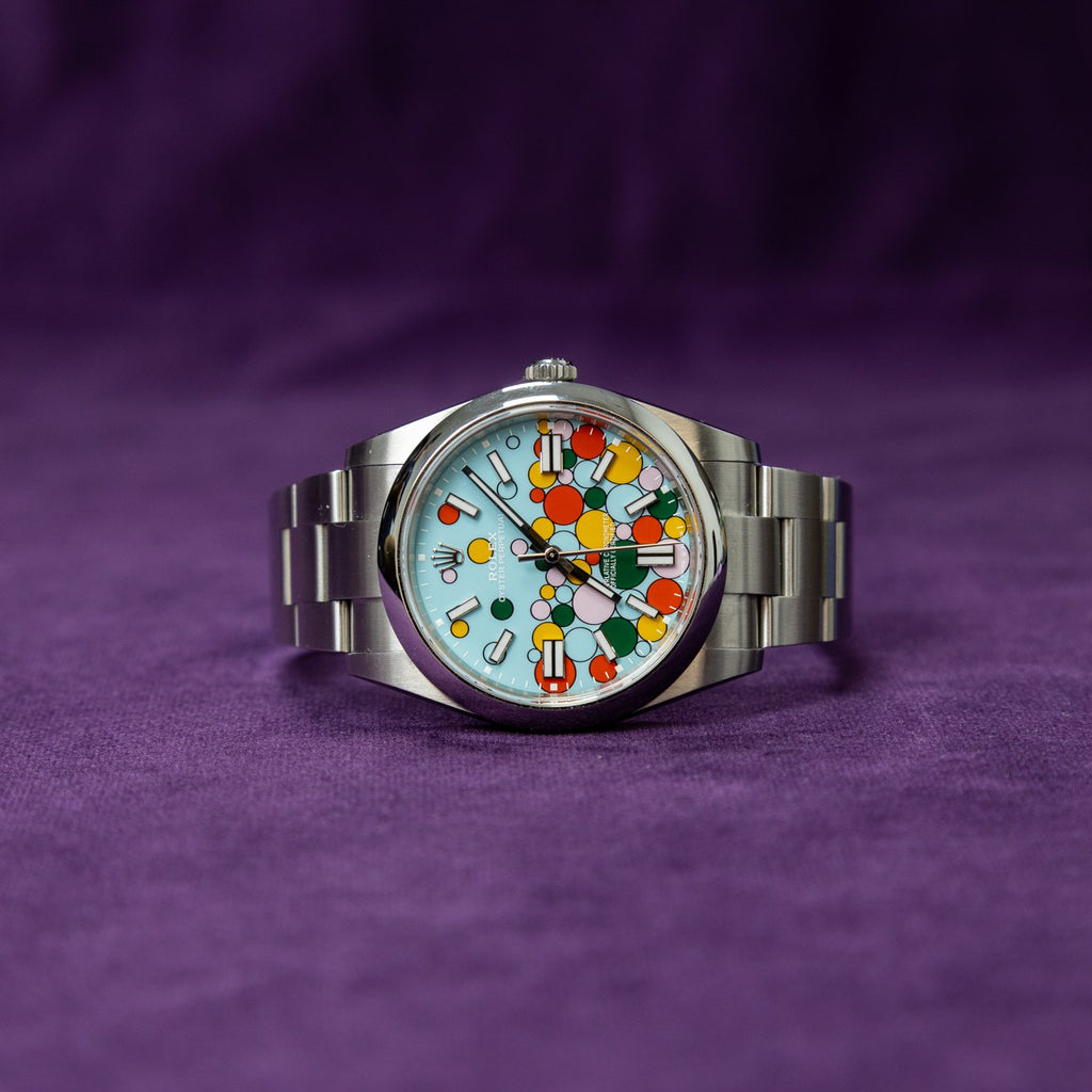 Rolex Oyster Perpetual 41 124300 dial — The Smiling Second, Melbourne