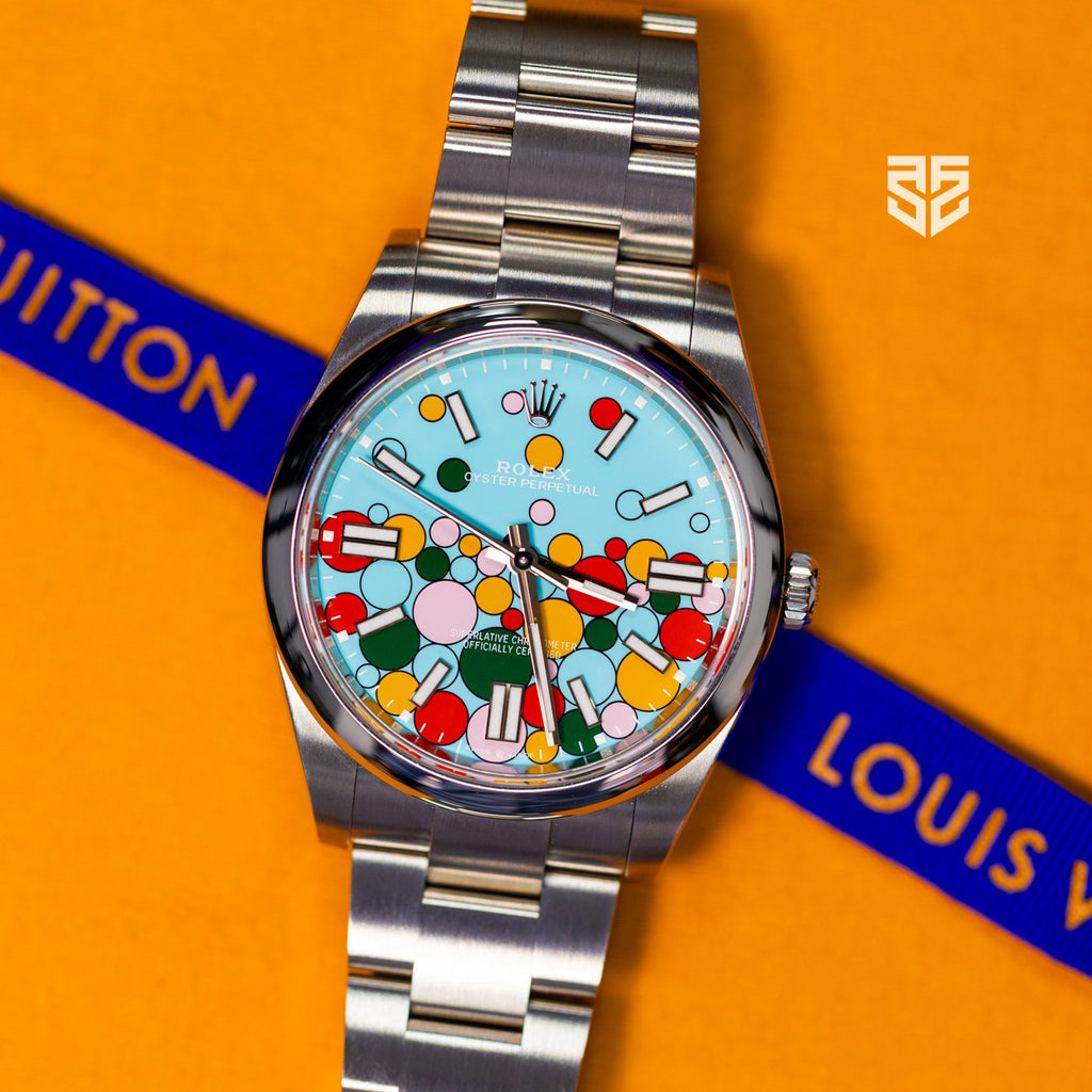 Rolex Oyster Perpetual 41 124300 dial — The Smiling Second, Melbourne