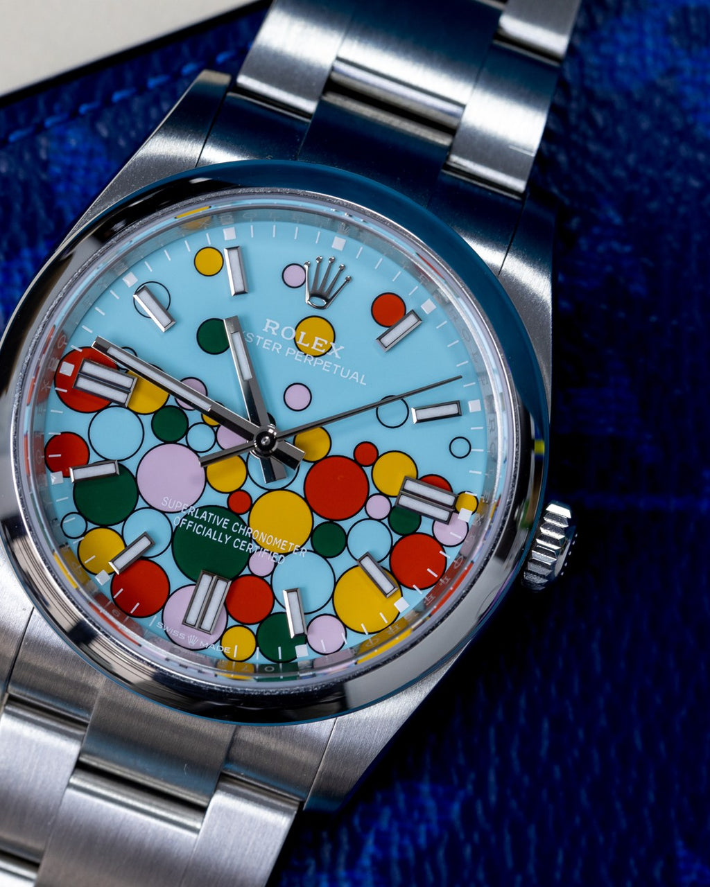 Rolex Oyster Perpetual 36 126000 dial detail — The Smiling Second, Melbourne