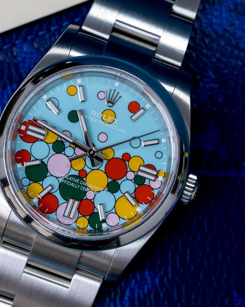Rolex Oyster Perpetual 36 126000 dial detail — The Smiling Second, Melbourne