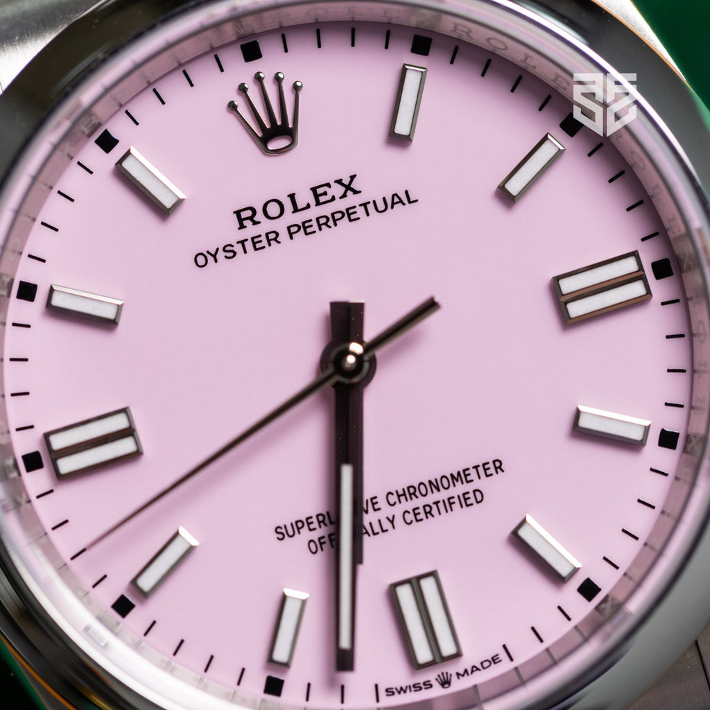 Rolex Oyster Perpetual 36 126000 dial detail — The Smiling Second, Melbourne
