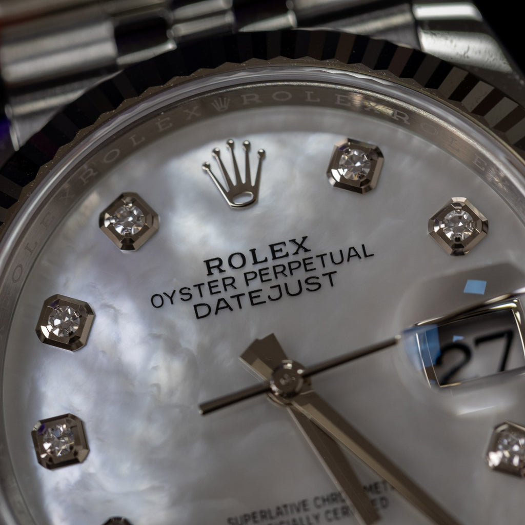 Rolex DateJust 36 126234 dial detail — The Smiling Second, Melbourne