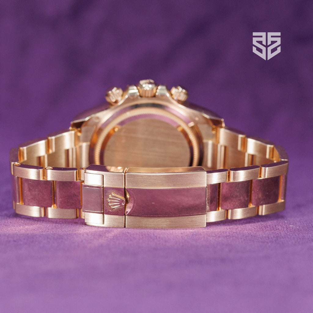 Rolex Daytona Everose 126505 2024 caseback and bracelet — The Smiling Second, Melbourne