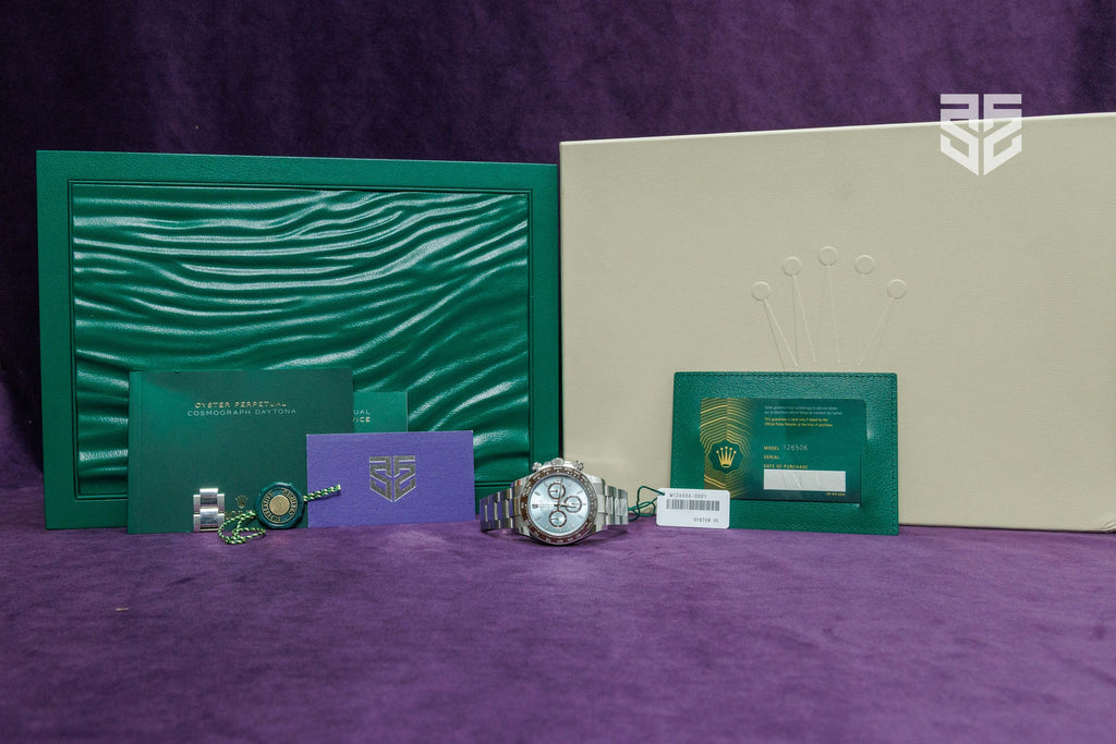 Rolex Daytona Platinum Ice Blue 126506 2023 full set as supplied — The Smiling Second, Melbourne