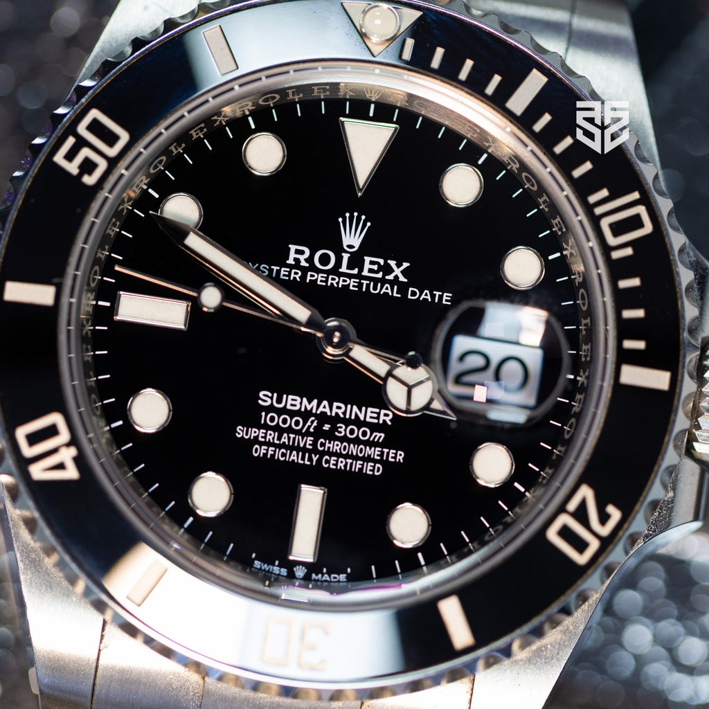 Rolex Submariner Date 126610LN 2021 dial detail — The Smiling Second, Melbourne