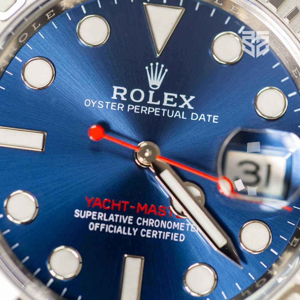 Rolex Yacht-Master 40 Rolesium 126622 2024 dial detail — The Smiling Second, Melbourne