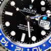 Rolex GMT-Master II Batman 126710BLNR 2023 dial detail — The Smiling Second, Melbourne