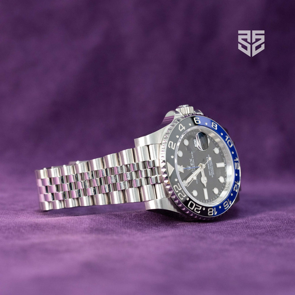 Rolex GMT-Master II Batgirl 126710BLNR 2025 case profile — The Smiling Second, Melbourne