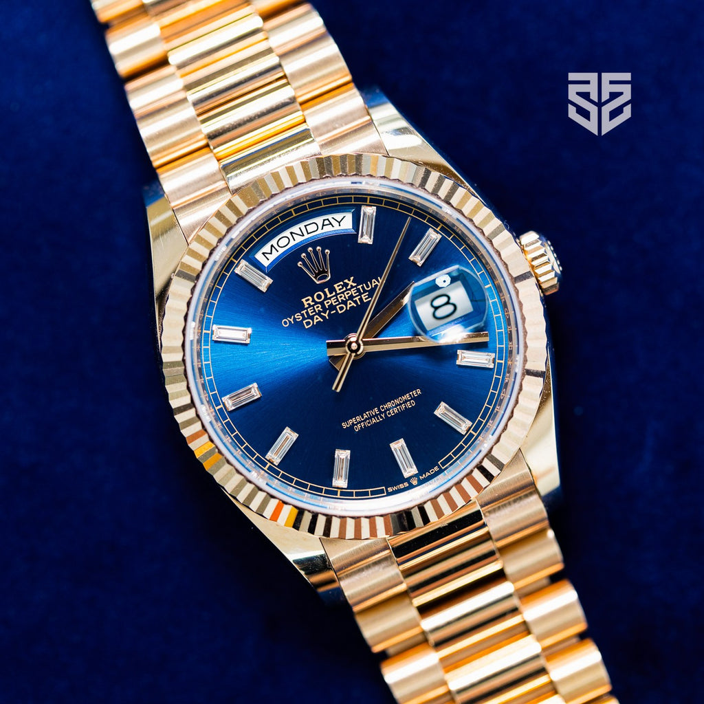 Rolex Day-Date 36 128235 case profile — The Smiling Second, Melbourne