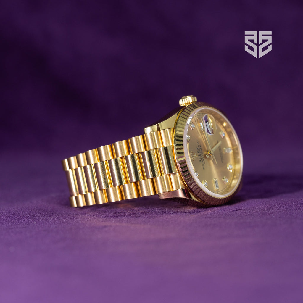 Rolex Day-Date 36 128238 2024 case profile — The Smiling Second, Melbourne