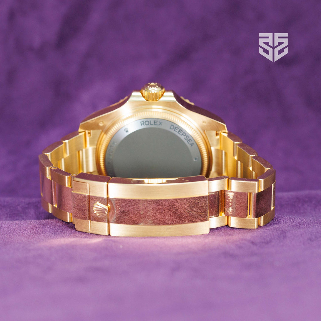 Rolex Deepsea Yellow Gold 136668LB 2024 caseback and bracelet — The Smiling Second, Melbourne