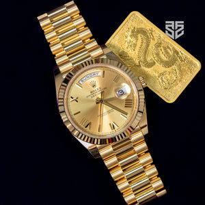 Rolex Day-Date 40 Yellow Gold Champagne Dial Ref: 228238 2023