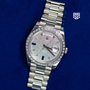 Rolex Day-Date 40 Platinum Pave Diamond Dial Ref: 228396TBR 2022