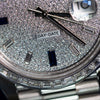 Rolex Day-Date 40 platinum pave 228396TBR 2022 dial detail — The Smiling Second, Melbourne