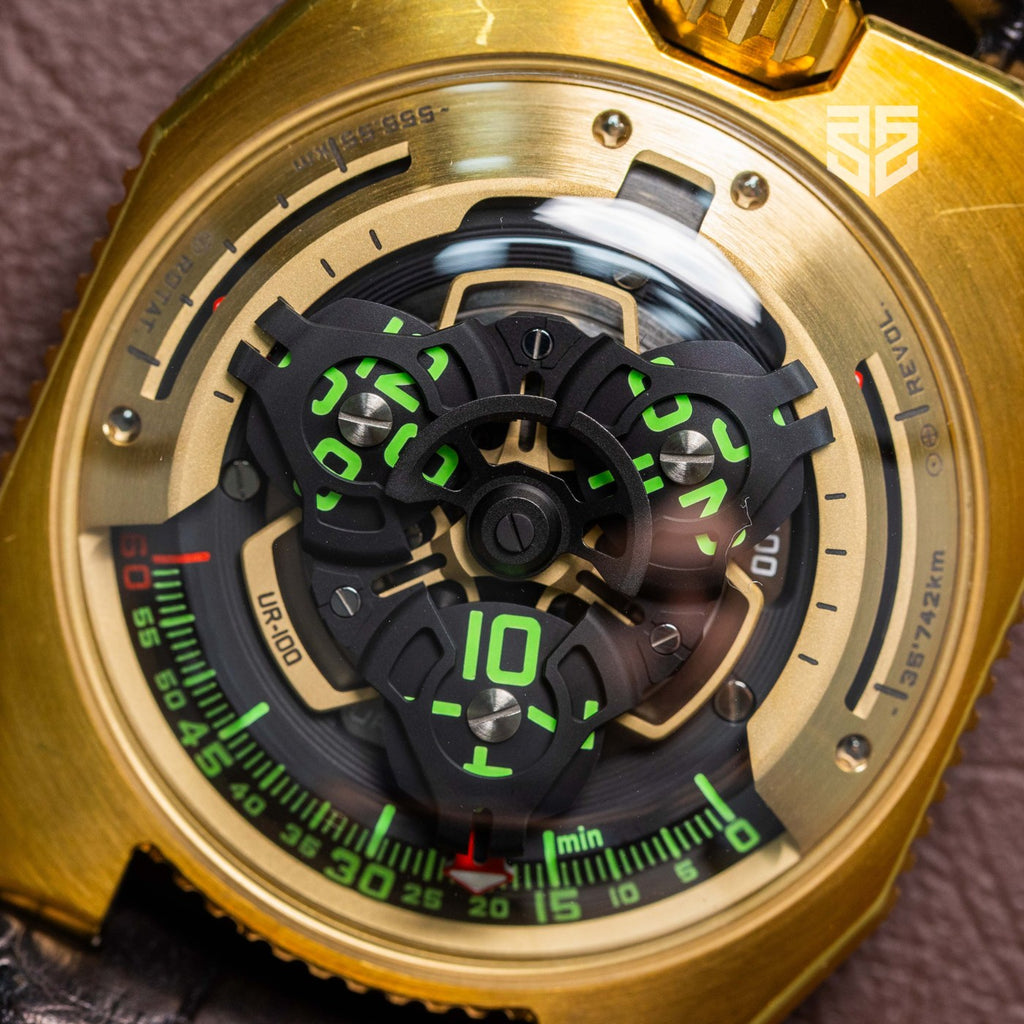 Urwerk UR-100 UR-100 dial detail — The Smiling Second, Melbourne