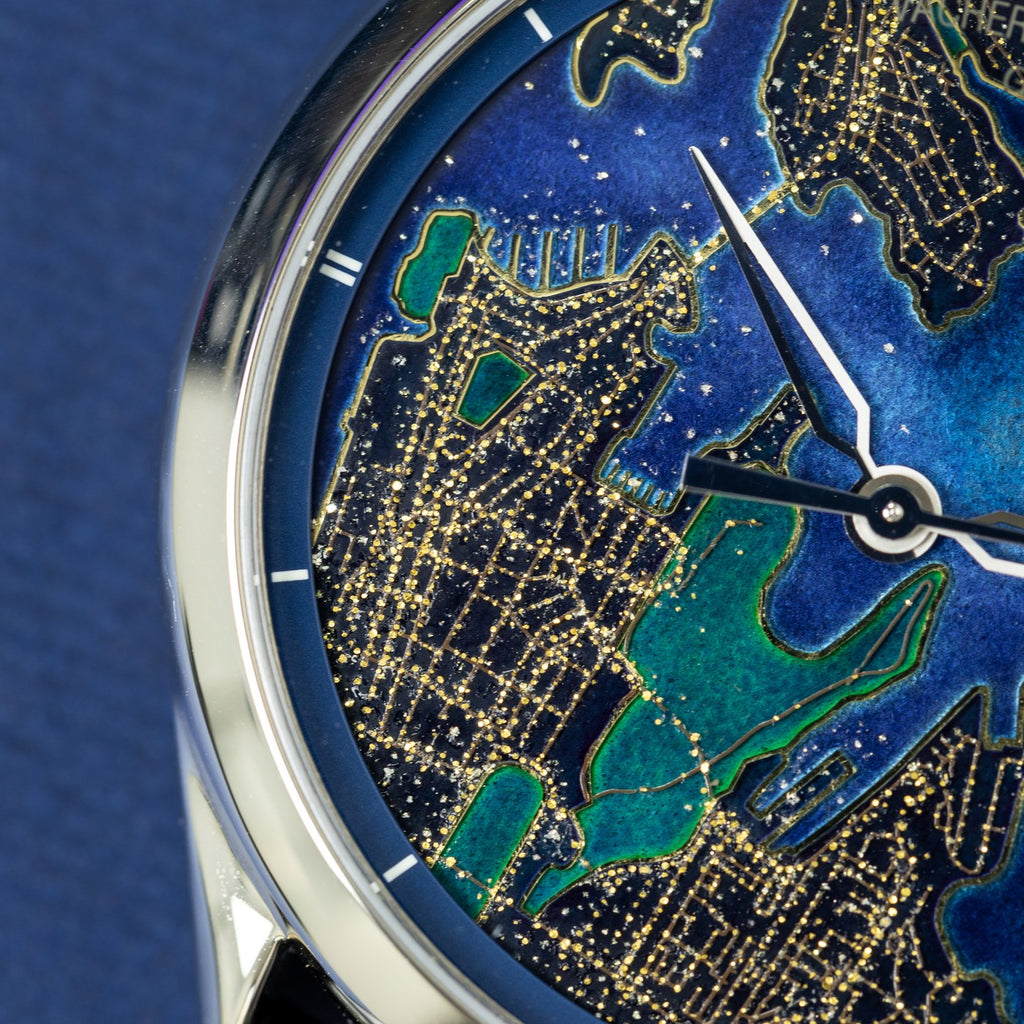 Vacheron Constantin Métiers d'Art Villes Lumières Sydney 2021 dial detail — The Smiling Second, Melbourne